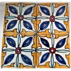 Hand painted tile 4" x 4