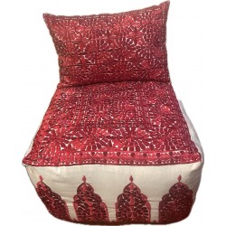 Embroidered cushion with pillow 